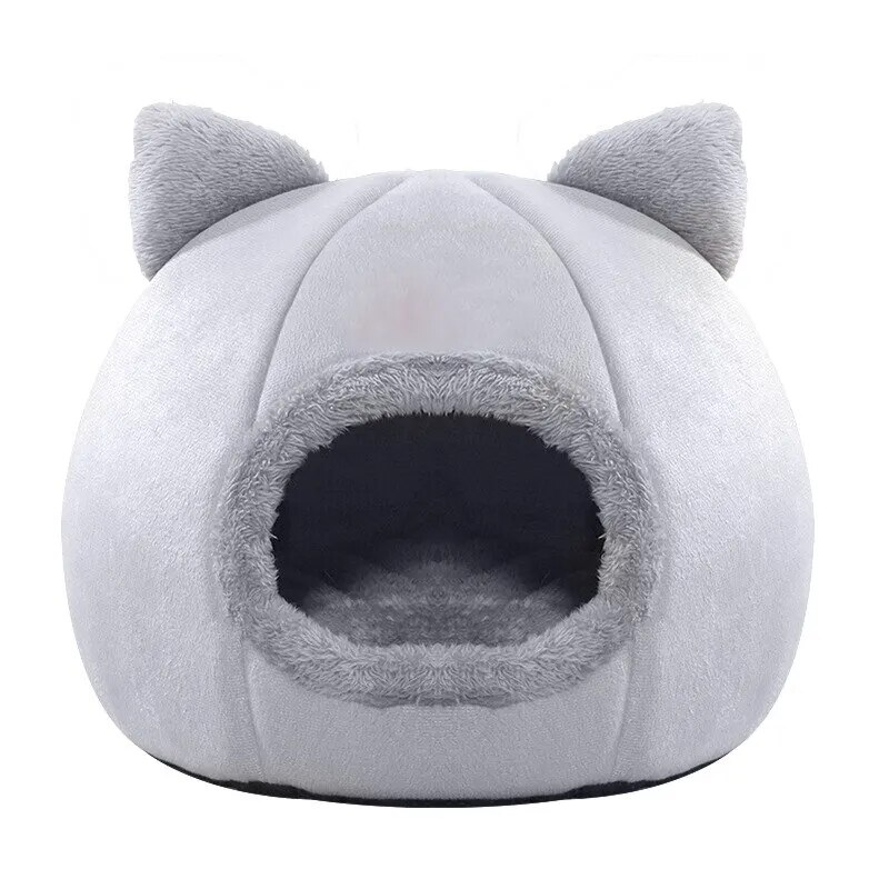Grotte pour chats, petits chiens, tente auto-chauffante, cabane pour chat, lit de couchage confortable pour animaux de compagnie_voghion.com