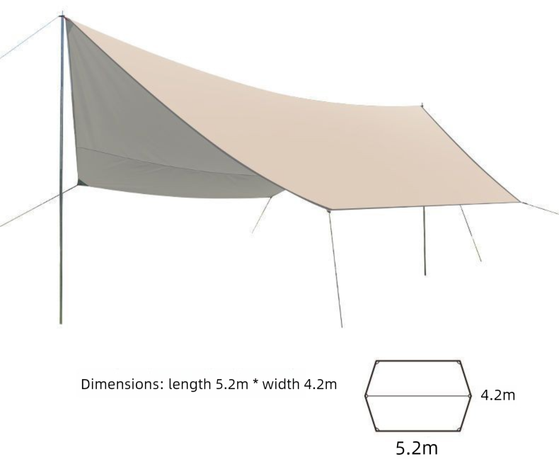 Tenda da campeggio per esterni con protezione UV, parasole, tettuccio impermeabile_voghion.com
