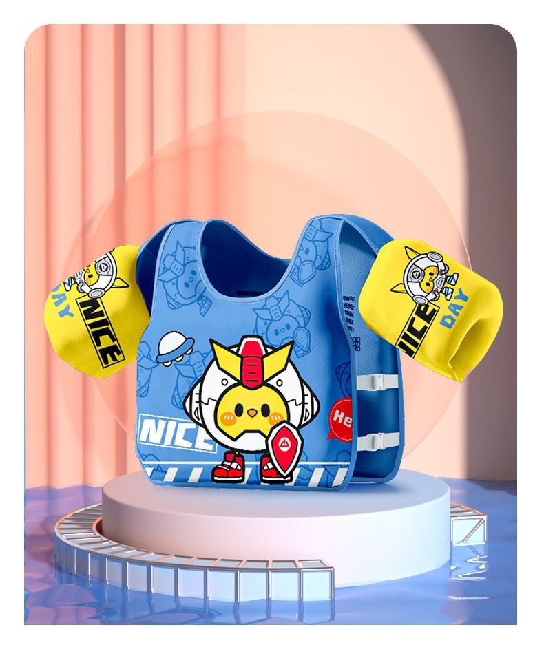 Xiaolu kindervest zonder opblazen, jongens en meisjes, drijvende mouwen, armbanden, baby-beginnerszwempak_voghion.com