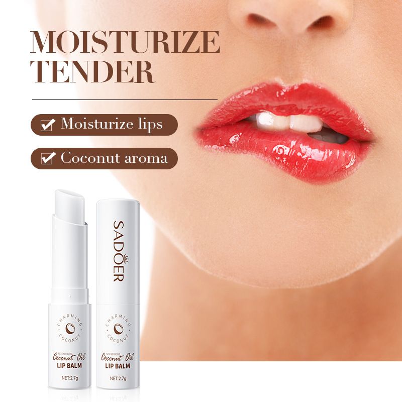 SADOER Coconut Moisturizing Skin Care Autumn and Winter Anti dry Cracking Red Priming lipstick_voghion.com