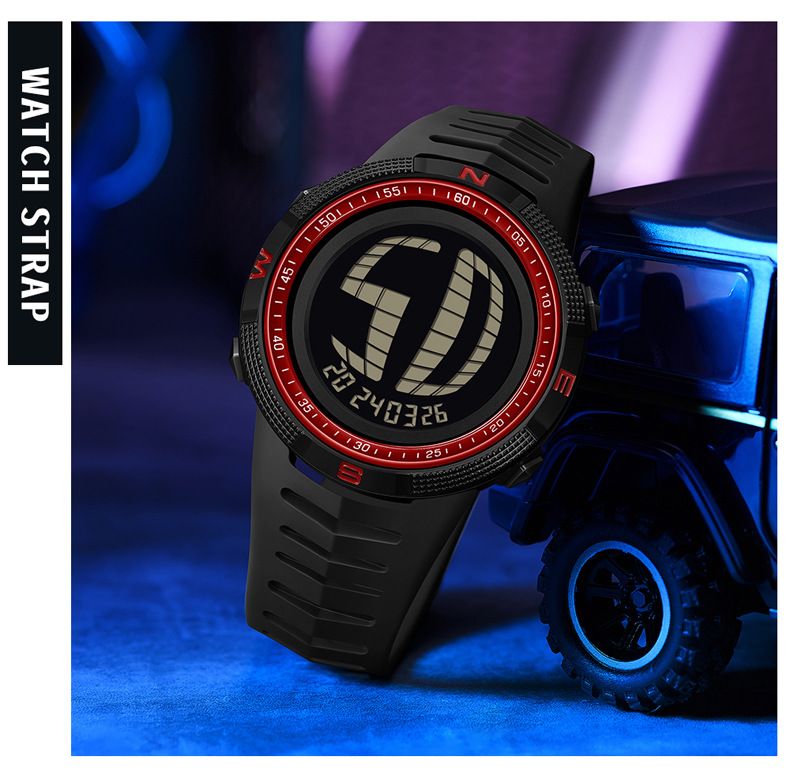 Digital Sports Watch With LED Backlight, Stopwatch, Alarm, Waterproof 50M, Shockproof, Date Display For Outdoor, Running, Gym, Hiking_voghion.com