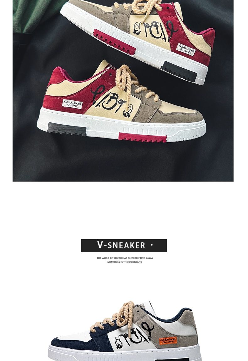 Lässige Herren-Sneaker – Atmungsaktive Low-Top-Schuhe mit runder Spitze zum Laufen und für den Alltag, leichte, bequeme Wanderschuhe_voghion.com
