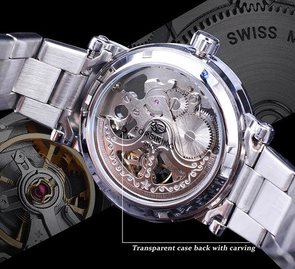 Hollow Out See Through Mechanical Watch Men's Fashion Waterproof Automatic Watch_voghion.com