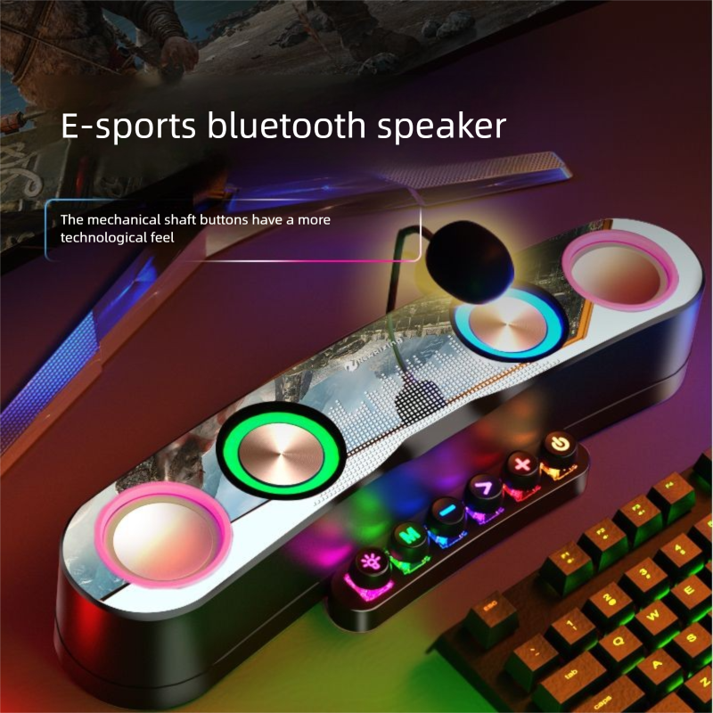 E-Sports Bluetooth Subwoofer Hoogwaardig geluid Groot volume Computer Desktop Speaker Sfeervolle lichtluidspreker_voghion.com