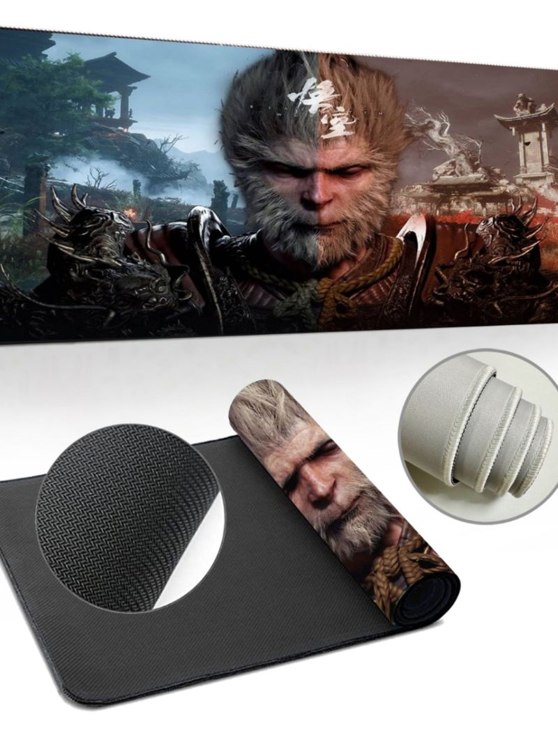 Unbeatable Quality Large Mouse Non Slip Dormitory Table Mat E-Sports Computer Keyboard Pad Office Game Black Myth Wukong Silicone Thick_voghion.com