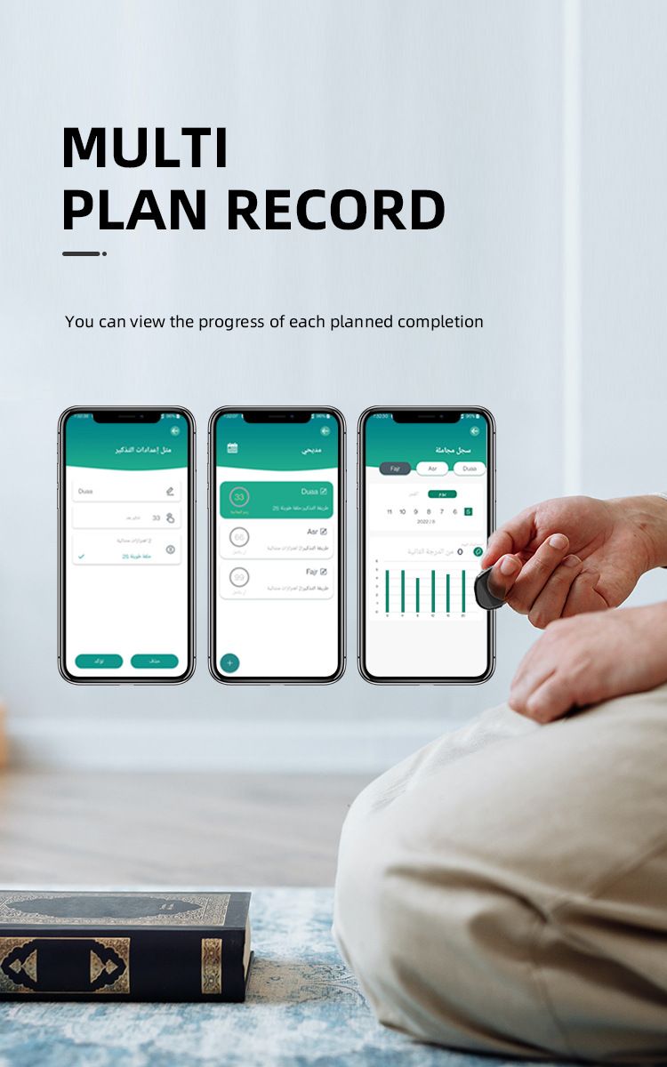 Smart Smart Bluetooth Ring Elektronische teller Tijdherinnering_voghion.com