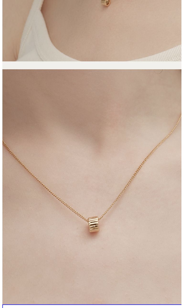 Collana con passante per vita piccola e cerchio perfetto/semplice da donna, placcata in argento, impilabile, con clavicola_voghion.com