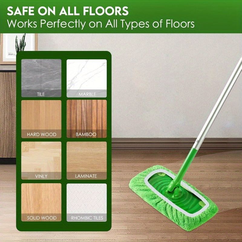 4 bucăți tampoane de înlocuire pentru mop reutilizabile premium: lavabile, durabile, cu absorbție ridicată pentru curățarea uscată și umedă_voghion.com