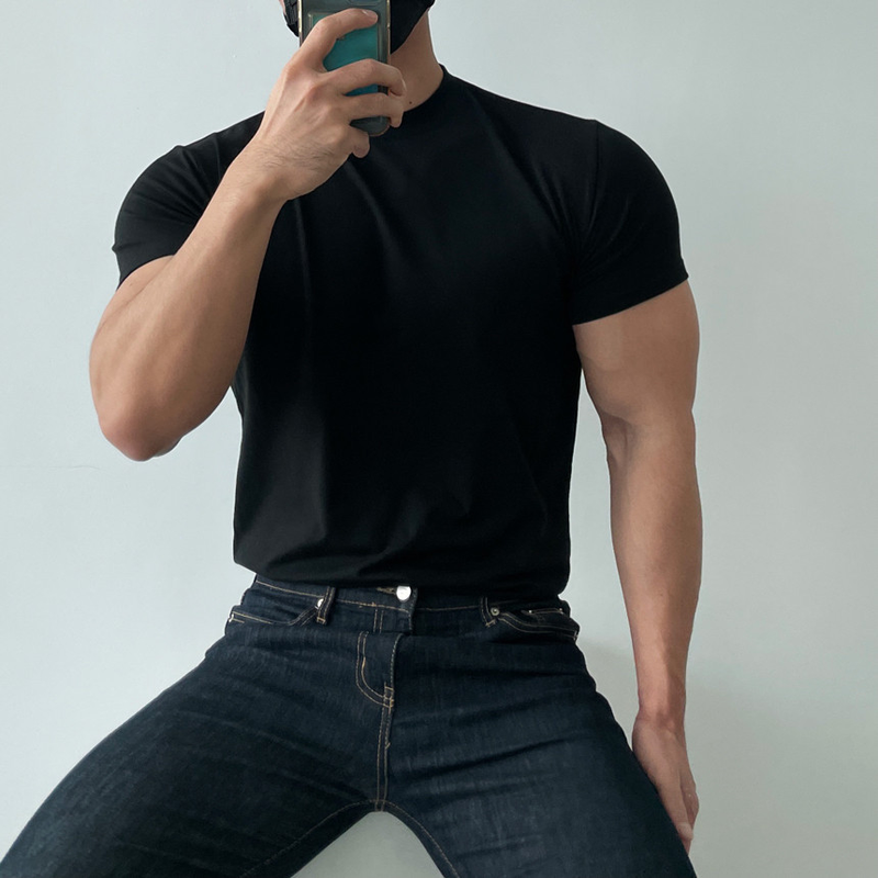 Exercise Fitness Belt Short-Sleeved Men's Training With High Elastic Sweat Absorbent Cotton Breathable Fast Dry_voghion.com