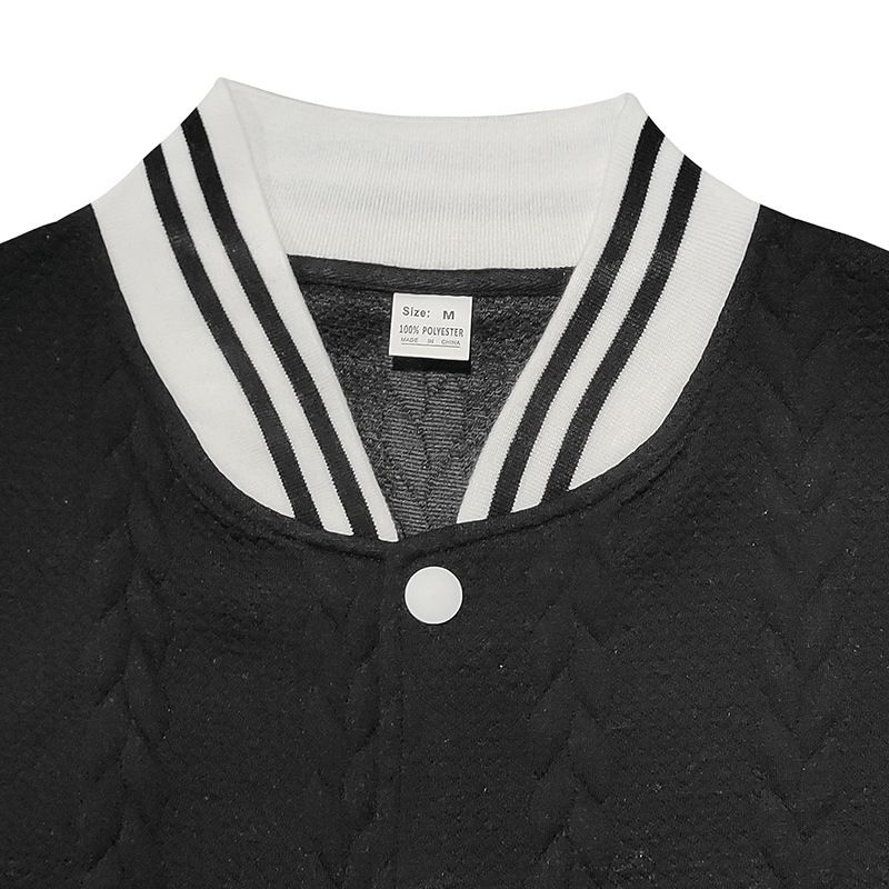 Men's Clothing autumn and winter men's baseball jacket knitted heavy jacquard solid color stand up collar casual drop shoulder button jacket men_voghion.com