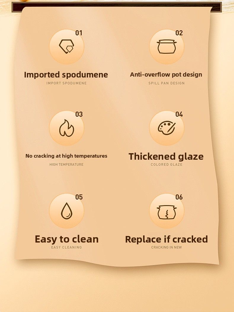 Auflauf-Eintopf, hitzebeständig, Keramik-Gasherd, offener Flamme, großer Tontopf für Suppen im Haushalt_voghion.com