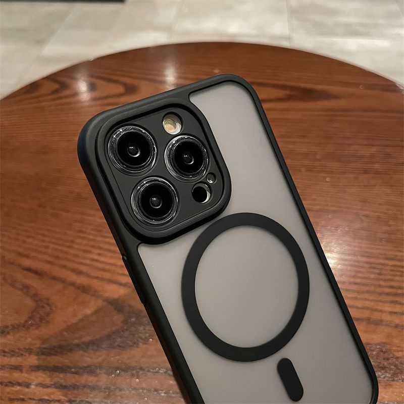 Originalus permatomas matinis magnetinis „Magsafe“ dėklas, skirtas „iPhone 16 15 14 Plus 13 12 11 Pro Max“ belaidžio įkrovimo šarvuotas dėklas_voghion.com