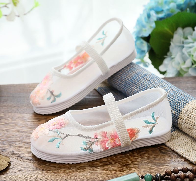 Kinder Sommer Hanfu Mesh bestickt antike Kostüm, chinesischen Stil, und Mittelschule Kinderschuhe, Sandalen_voghion.com