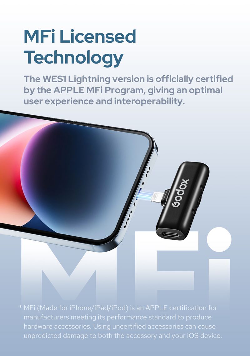 GODOX WES1 WES2 2.4GHz Wireless Microphone System Transmitter Receiver Live Broadcast Reduction Noise Mic for Camera_voghion.com