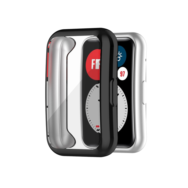 Weiche TPU-Schutzhülle für Huawei Watch Fit, Vollbild-Schutzhülle, Stoßstangenüberzug, klassische Hüllen für Huawei Watch Fit_voghion.com