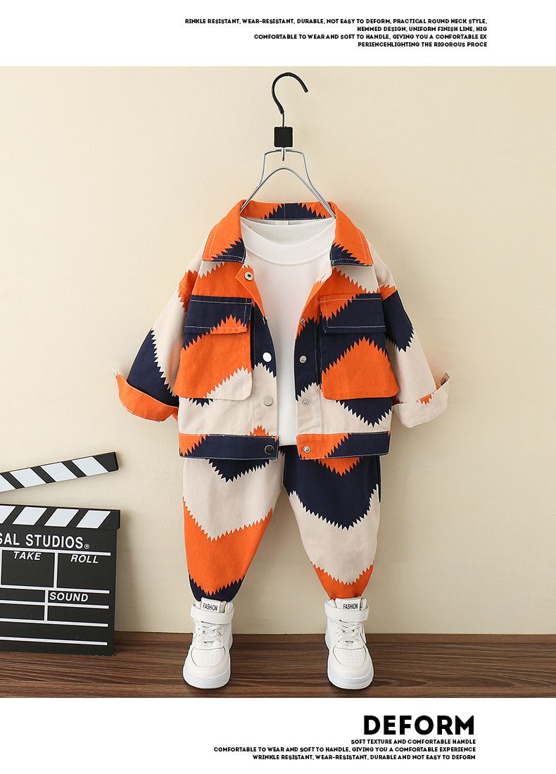 Kid's Clothing New Style For Boys In Spring And Autumn, Long Sleeved Suits For Boys, Fashionable Camouflage Workwear, Trendy Children's Suits_voghion.com