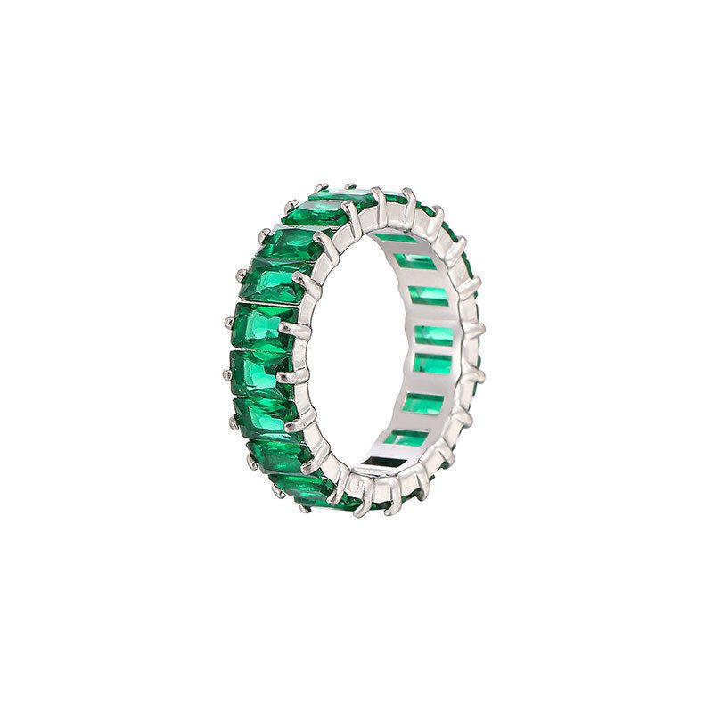 Neuer Stil Diamantbesetzter Schmuck Leichte Nische Farben Persönlichkeit Mode Internet Promi Geometrischer Ring_voghion.com