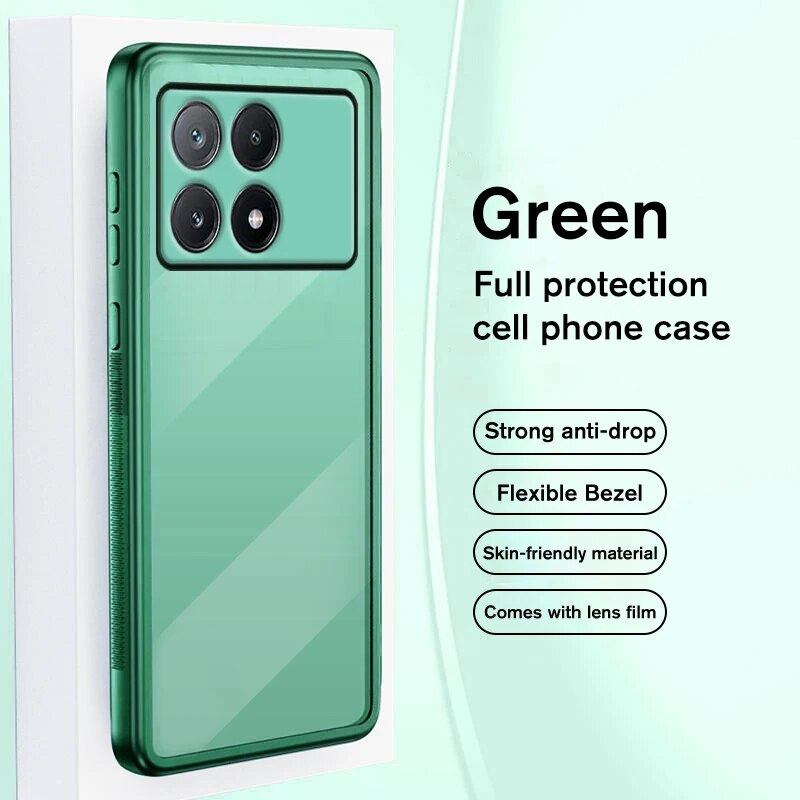 Pro Case Clear Soft Silicone Phone Cover per Xiaomi PocoX6 Protezione completa dell'obiettivo Funda PocoX6Pro Little X6Pro X 6 5G_voghion.com