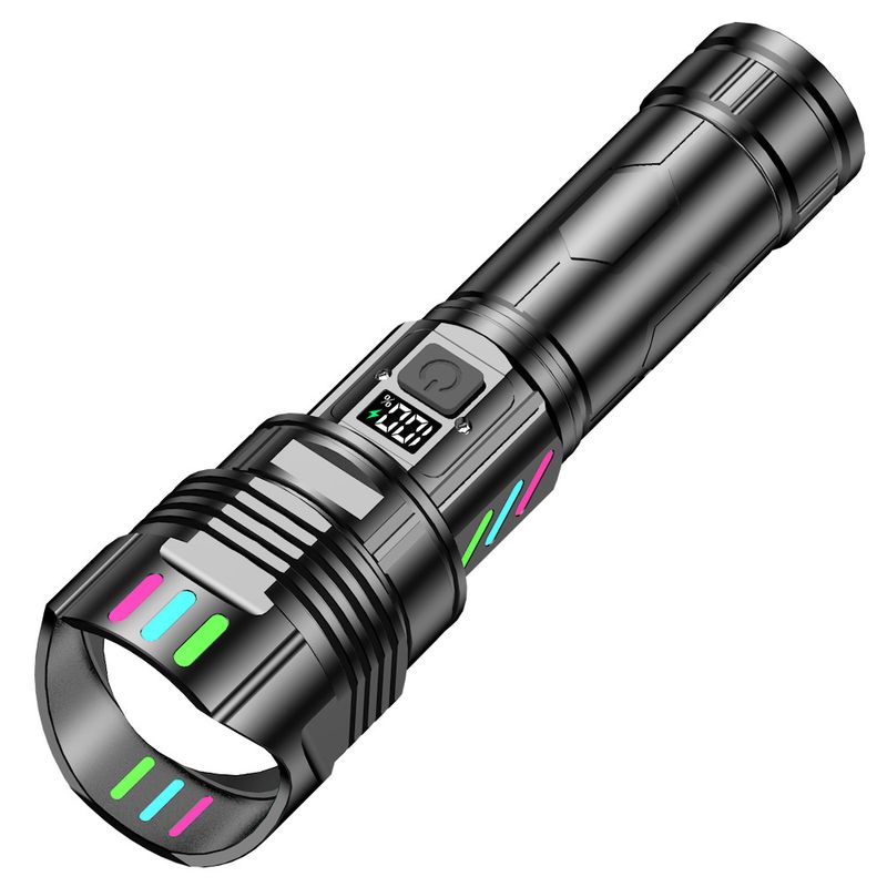 Starke, wiederaufladbare LED-Taschenlampe für den Außenbereich mit großer Reichweite, klein, tragbar und langlebig._voghion.com