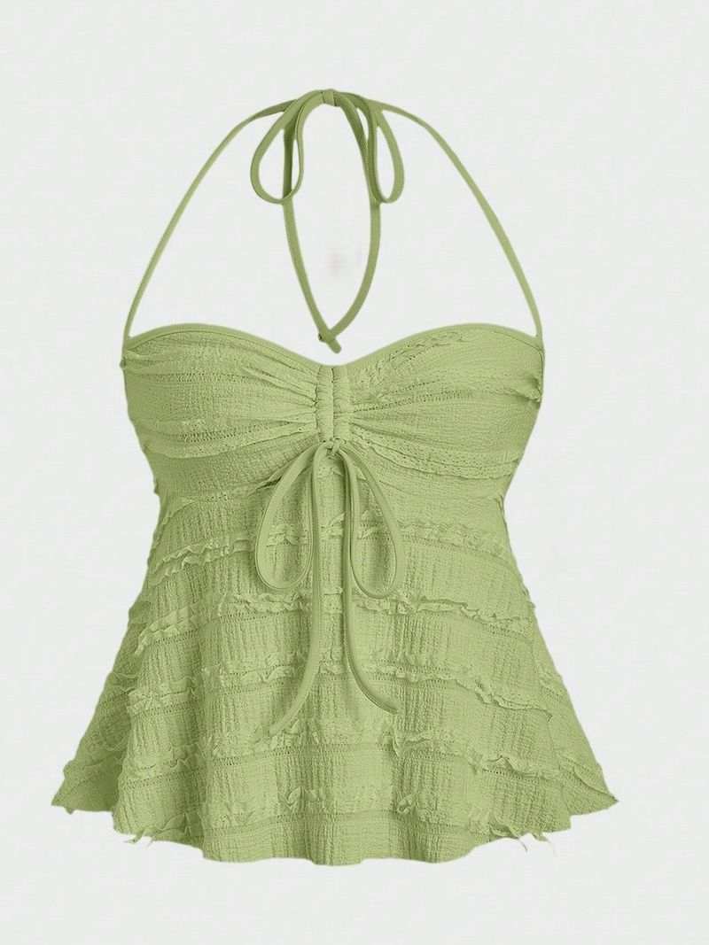 Bretelle da donna con scollo all'americana e lacci irregolari, bretelle estive sexy e calde in maglia_voghion.com