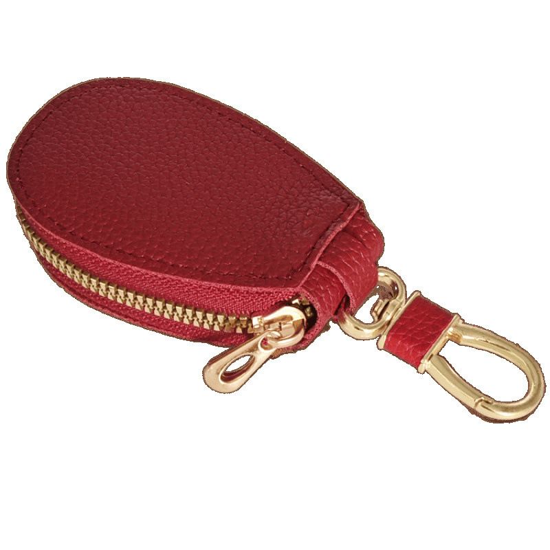 Lychee Pattern Case Unisex Car Key Storage Bag Creative Fashion Simple Pendant Keychain_voghion.com
