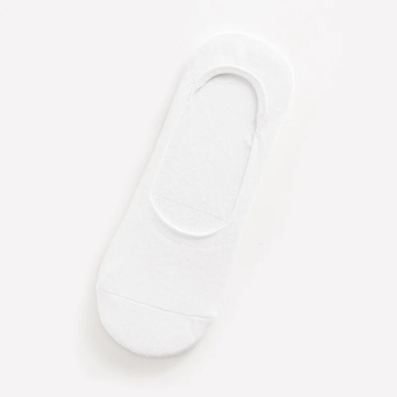 5 paires hommes bateau chaussettes été grande grande taille 38-47 antidérapant Silicone Invisible No Show chaussette pantoufles coton noir_voghion.com