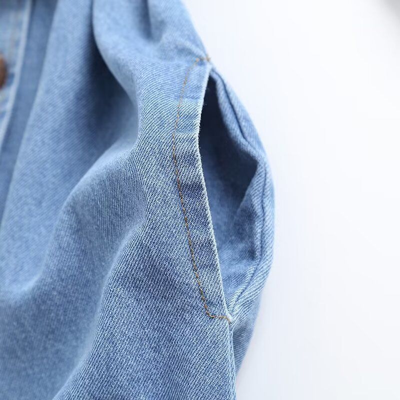 Women's Spring And Autumn New Loose Double-Breasted Belted Denim Trench Coat British Style_voghion.com