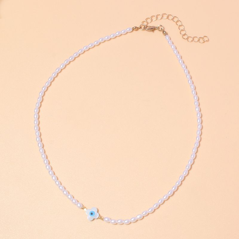 Retro Perle Auge Halskette Frühling Frische Mode Zubehör Für Frauen_voghion.com