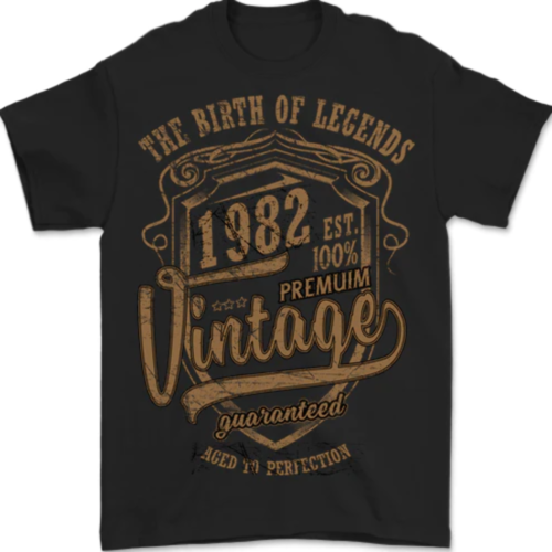 Birth of Legends 41st Birthday 1982 Mens T-Shirt 100% Cotton_voghion.com