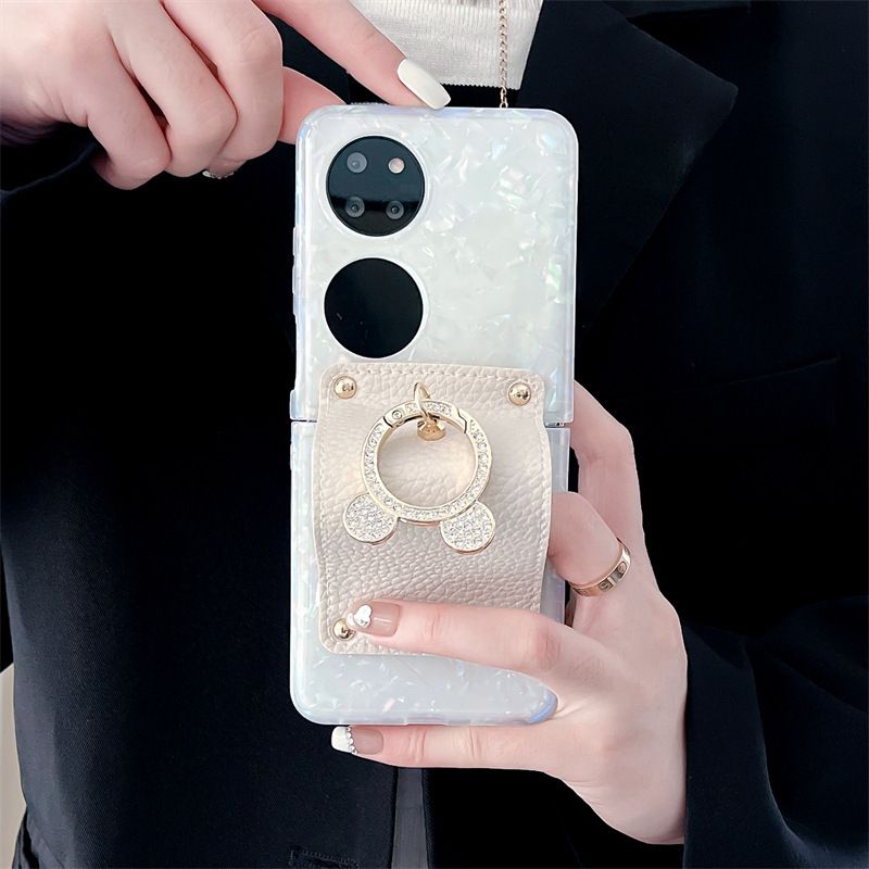 Shell pattern wrist strap ring for Huawei p50 pocket folding screen phone case pocket 2 Drop-resistant shell_voghion.com