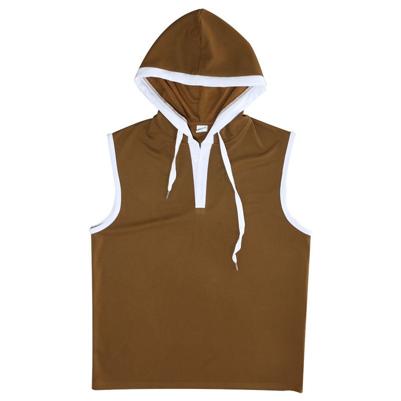 Men's Sleeveless Hooded Vest T-Shirt - Lightweight Summer Casual Top For Sports & Streetwear (6 Colors, S-XXXL)_voghion.com