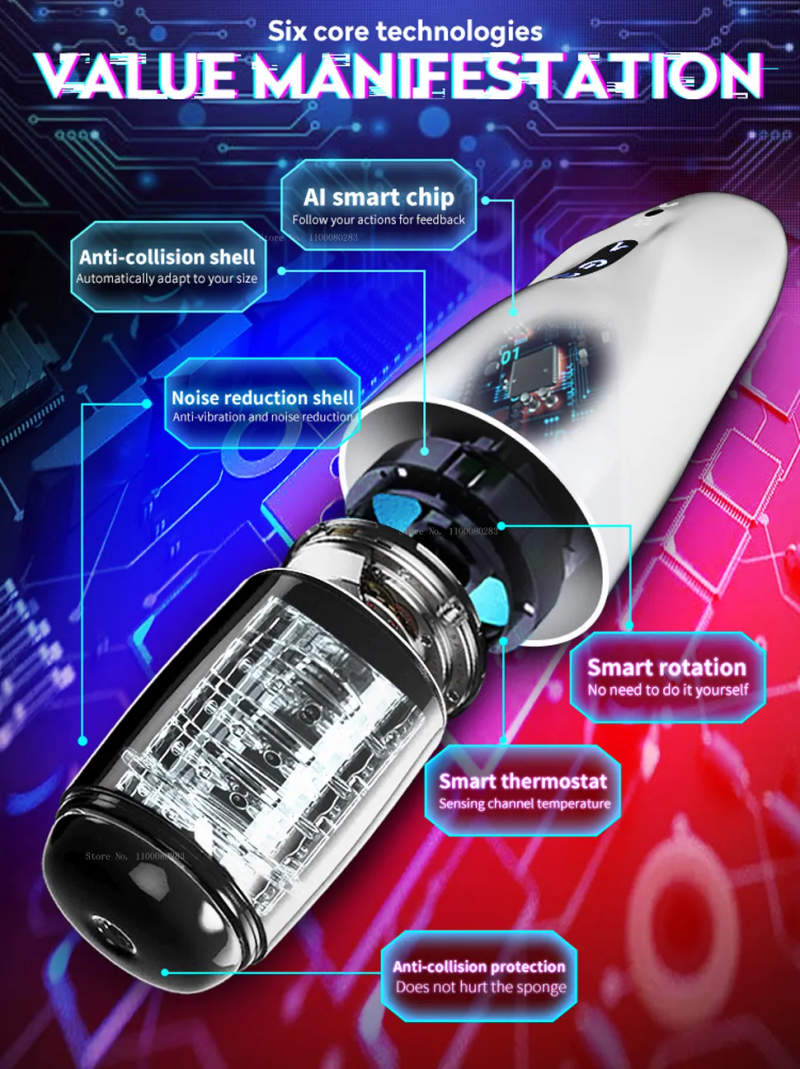 Masturbatoren Automatische Männliche Silikon Rotation Masturbator Tasse Echte Muschi Blowjob Tasche Erwachsene Für Männer Mastubation 2024_voghion.com