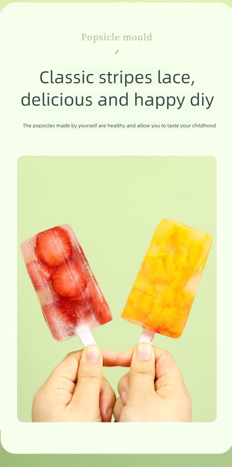 Ev Yapımı Kalıp Seti Pop Kalıpları Krem Kutusu Büyük Kapasiteli Sevimli Popsicle Özel Buz Tepsisi_voghion.com