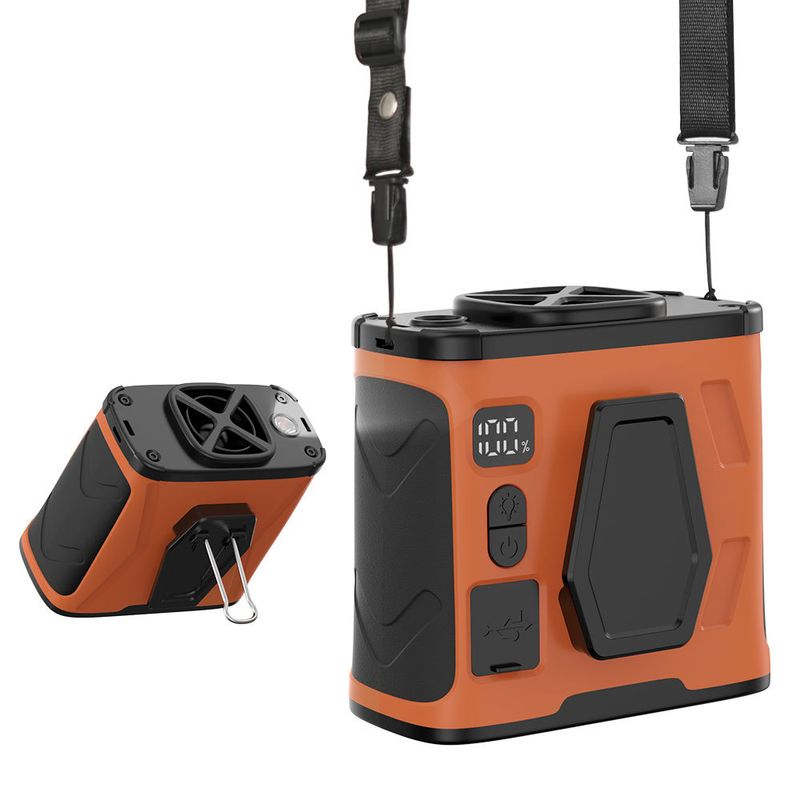 Venkovní ventilátor s rychlým chlazením, přenosný USB nabíjecí ventilátor s dlouhou výdrží baterie, bezkartáčový motor, továrna na krk_voghion.com