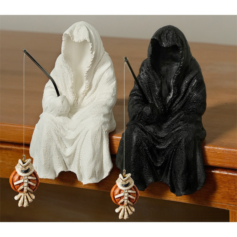 Halloween Witch Resin Craft Ornament, Small Figure For Fish Tank Desktop Decoration, Magic Theme_voghion.com