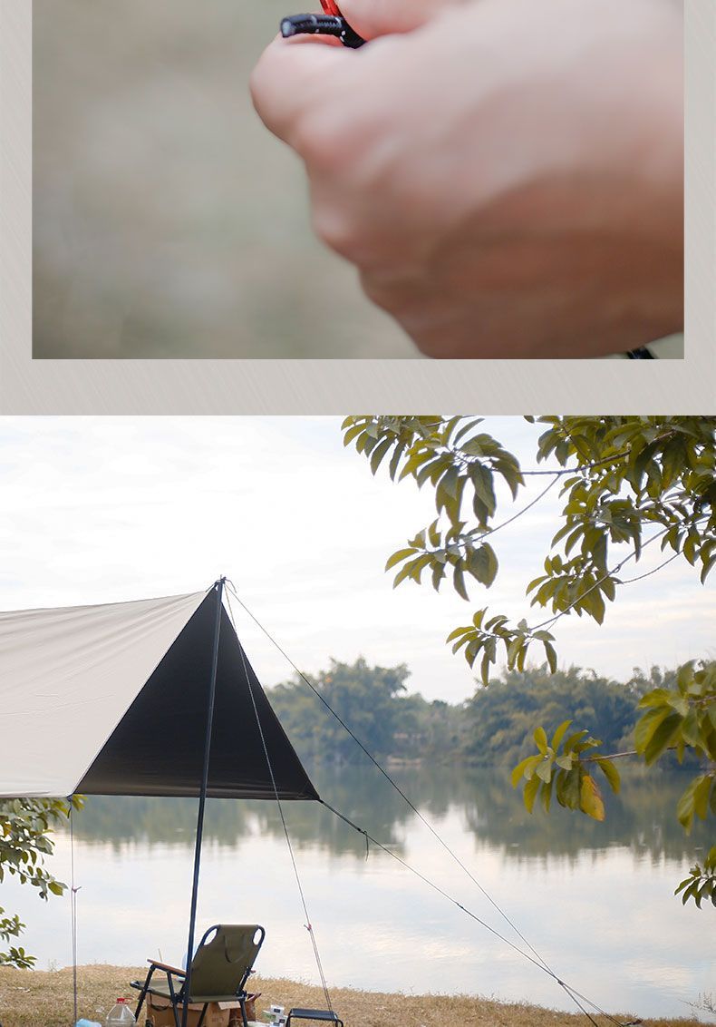 Lona de aleación de aluminio para tienda de campaña al aire libre, cuerda de paracaídas resistente al viento, ajuste elástico, hebilla fija antideslizante_voghion.com