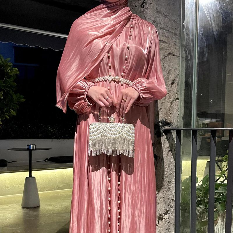 Damenkleeder Moslemesch Kleeder Streamer Garn Hot Selling Kleed Robe Mëttleren Osten Oweskleed Abaya_voghion.com