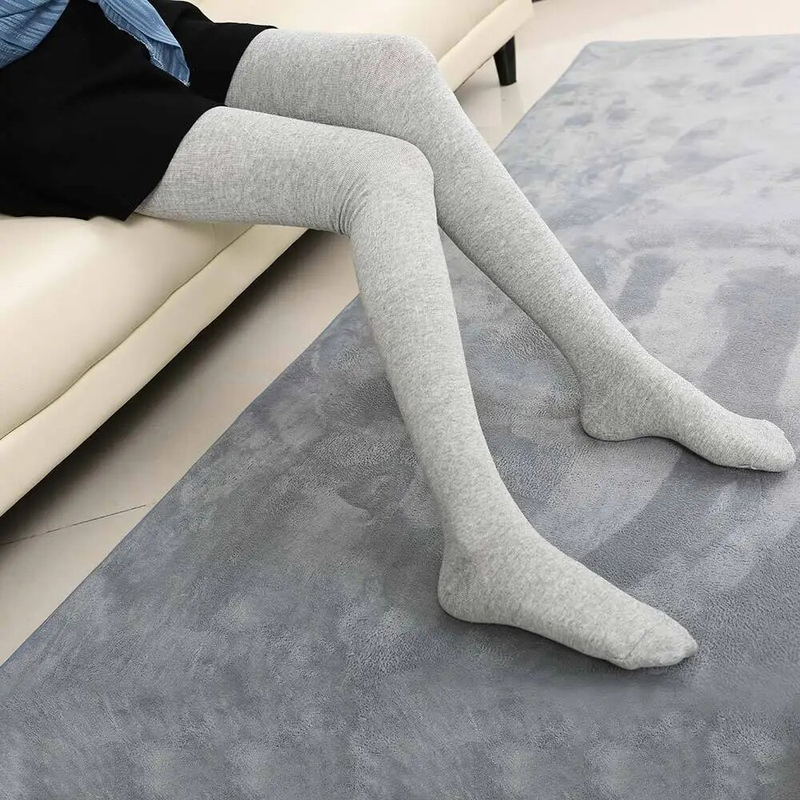 Moda Kadın Sonbahar Kış 80 cm Süper Uzun Pamuklu Çorap Kadın Diz Üzerinde Sıcak Uyluk Yüksek Çorap_voghion.com