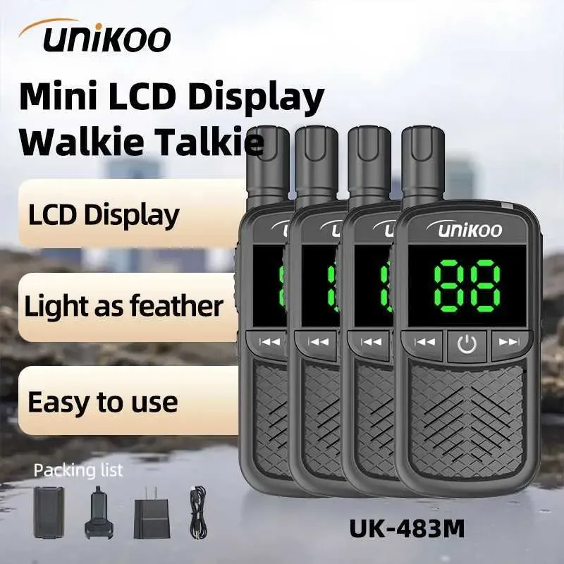 better Quality UNIKOO UK48 Talkie 4 PCS LCD Display Mini Portable Handheld Ra Cunicador Long Range Kids Walkie Talkies F250930_voghion.com