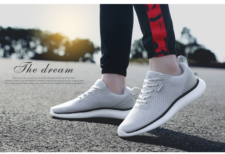 Herren Mesh Laufschuhe Atmungsaktive Wanderschuhe Kissen Sneakers Athletisch Fitness Laufschuh_voghion.com