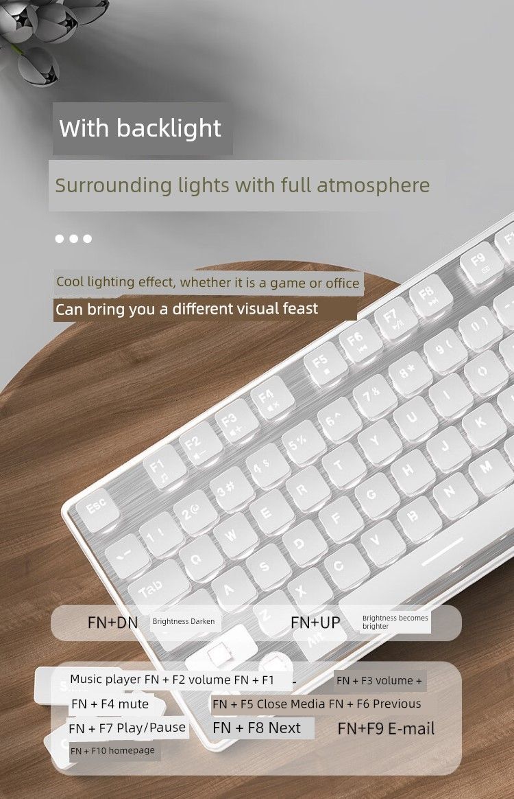 Days Selection/gyao/Fearless Pro For Wireless Bluetooth Keyboard Mouse Suit Mute Charging Without Delay_voghion.com