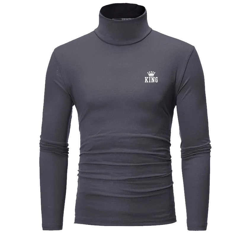 2024 herbst Und WinterMode Thermo-unterwäsche Tops männer Beiläufige Dünne Rollkragen Bottom Shirt Langarm Grundlegende Pullover Mock Neck_voghion.com