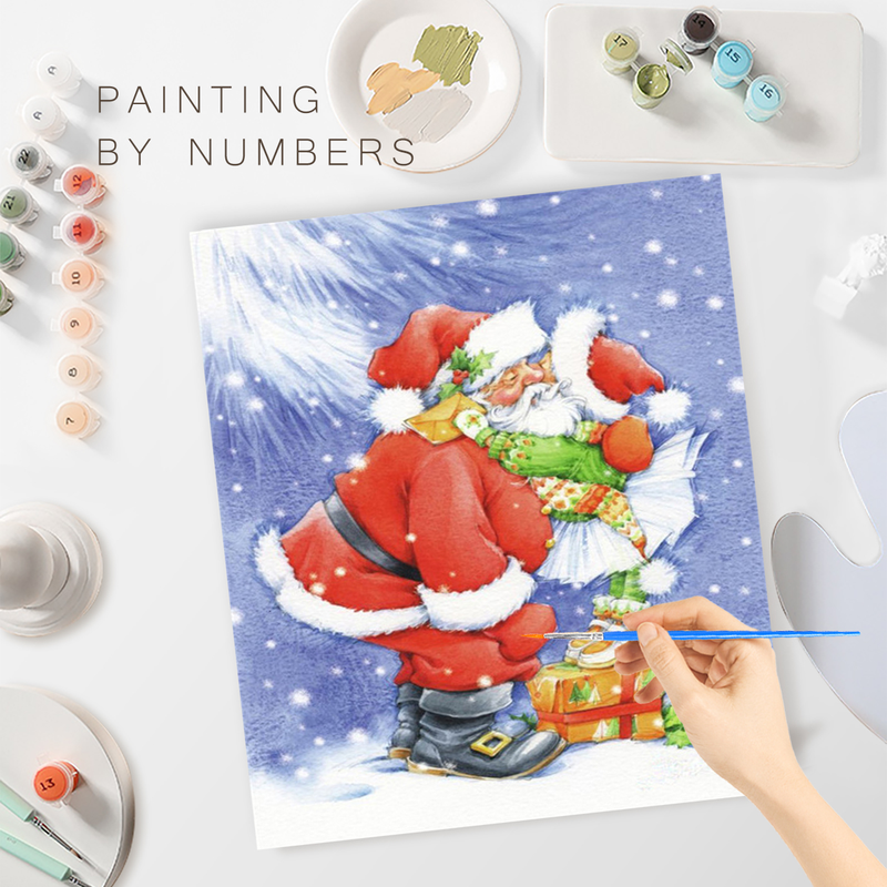 RUOPOTY Classic Paint By Numbers-sæt Billedmaling Julemanden Malernumre Home Decor Unik gave_voghion.com
