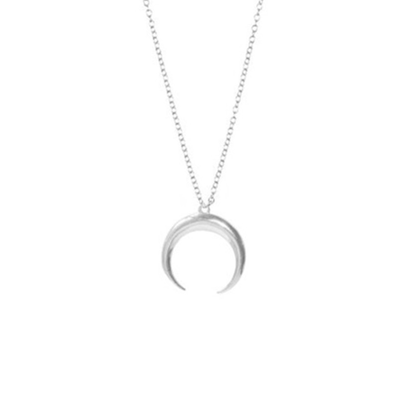 316L Rvs 20mm Maan Hanger Ketting hoefijzer ox hoorn Hoogglans Collier Drop Shipping Sieraden_voghion.com