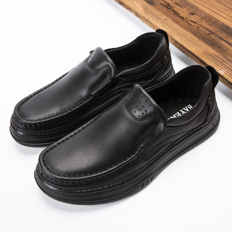 Voyage 2025 Nuove scarpe casual slip-on da uomo, comode e spesse, adatte a persone di mezza età e anziani, produttore online di scarpe in pelle_voghion.com