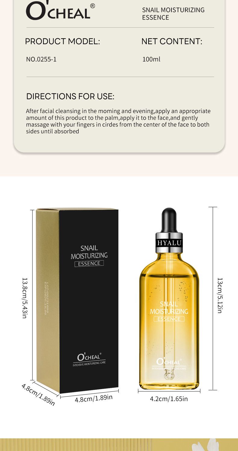 OCHEAL Snail Stock Solution 100g Latte idratante nutriente e luminoso Prodotto per la cura della pelle Lozione idratante a lunga durata e non grassa_voghion.com