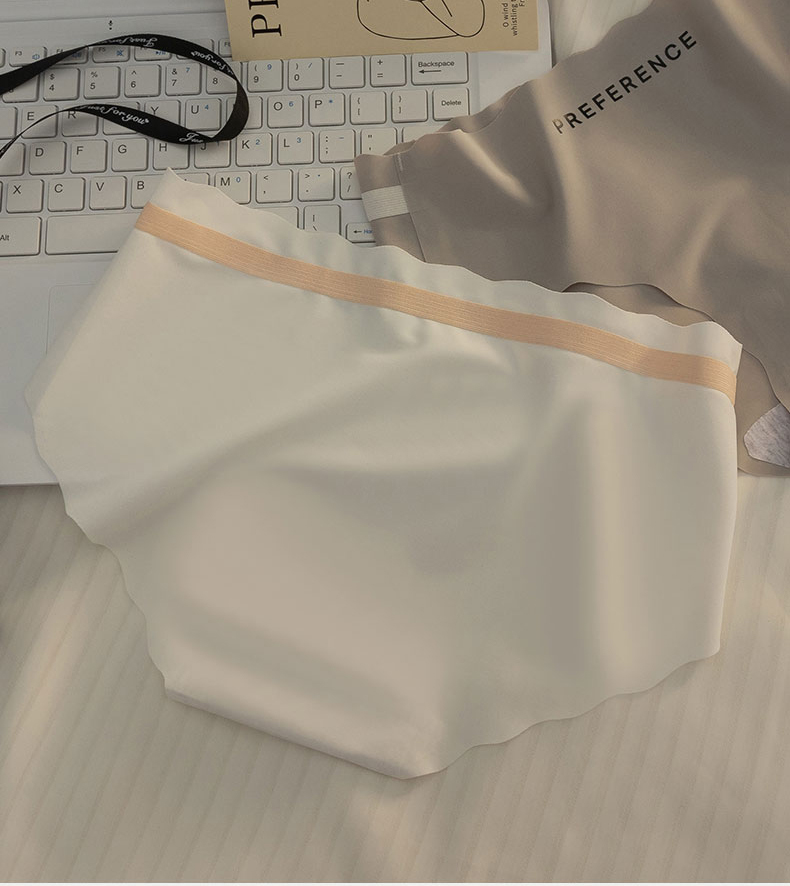 Culotte en soie glacée sans trace pour femme, entrejambe en coton fin, style fille_voghion.com