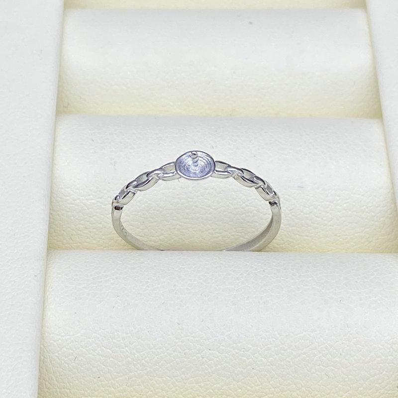 Porta perle in argento puro, accessori fai da te, anello regolabile fatto a mano, stile catena cubana_voghion.com