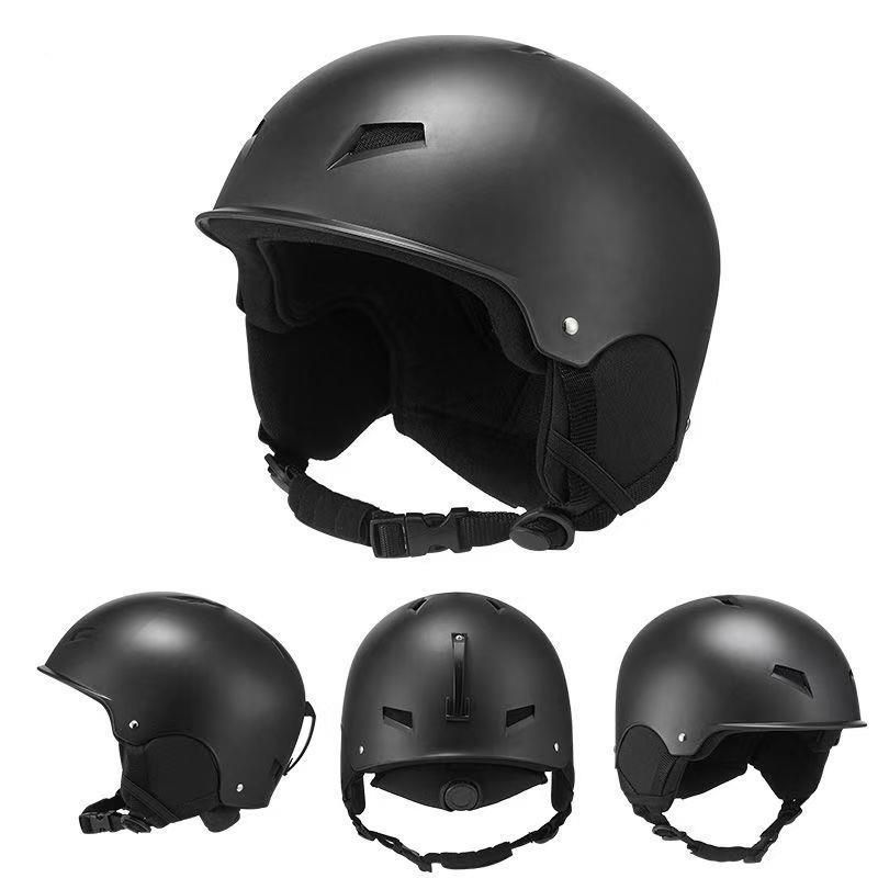 Capacete ajustável para esportes ao ar livre para adultos, quente, infantil, chapéu de esqui simples e duplo_voghion.com