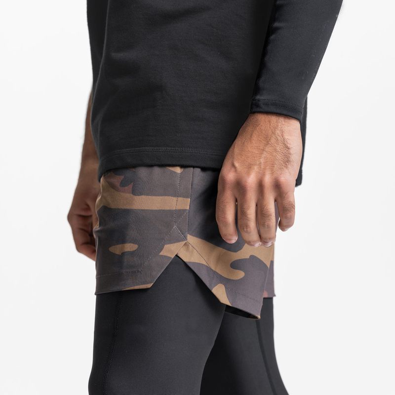 Pantaloncini da allenamento eleganti da uomo - Pantaloncini da allenamento American Fit ad asciugatura rapida con design a doppio strato (tasche laterali in rete traspirante elasticizzata in 4 direzioni)_voghion.com